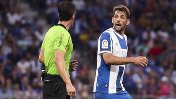 Víctor Sánchez, durante el partido entre el Espanyol y el Granada del pasado 1 de septiembre.