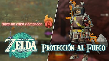 the legend of zelda tears of the kingdom nintendo switch guia como protegerse del fuego