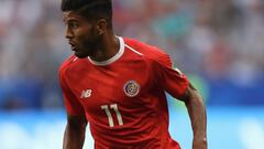 Johan Venegas de Costa Rica durante la FIFA World Cup Russia 2018 en el partido Costa Rica y Serbia en Samara Arena. Junio 17, 2018.