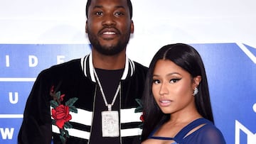 Meek Mill y Nicki Minaj en los MTV Video Music Awards 2016 en Madison Square Garden, Nueva York. Agosto 28, 2016.