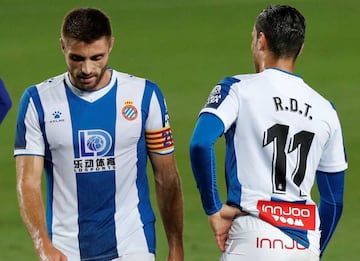 David López y De Tomás, en el derbi.