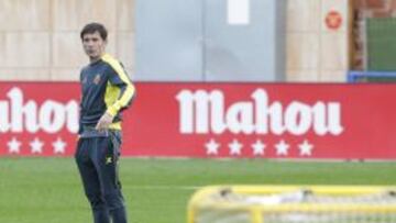 Marcelino, en el entrenamiento.