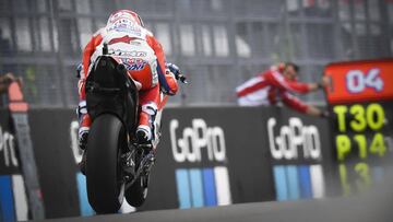 Dovizioso en la meta de Sachsenring