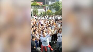 ¡Pelos de punta! Asensio grabó a la afición desde el autobús