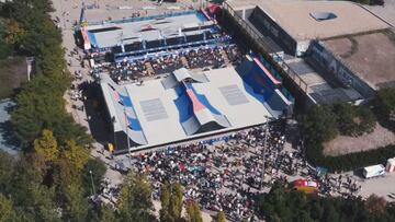 Vista a&eacute;rea del Madrid Urban Sports celebrado en las instalaciones de Madrid-R&iacute;o en octubre del 2021. 