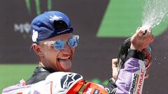 Jorge Martín en el podio de Montmeló.