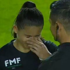 ¡Emotivo! Karen Hernández no se contuvo y lloró tras su debut en Liga MX