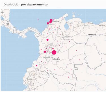 Mapa de casos y muertes por coronavirus por departamentos en Colombia: hoy, 17 de julio