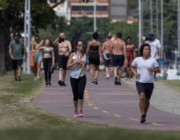 Así estaban las calles de Rio de Janeiro el domingo 5 de abril