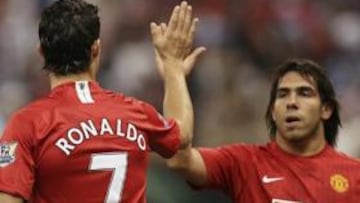 Cristiano y Tévez podrían juntarse de nuevo en el Real Madrid.