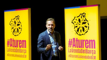 Marc Ciria durante el acto de presentación de la recogida de firmas