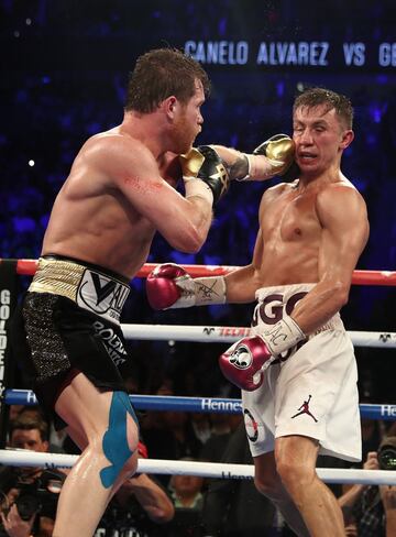 Los rostros de la pelea por el título entre Canelo y Golovkin