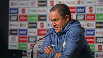 Andre Soares Jardine head coach of America during press conference after the 13th round match between Tijuana and America as part of the Liga BBVA MX, Torneo Apertura 2024 at Caliente Stadium on October 23, 2024 in Tijuana, Baja California, Mexico.