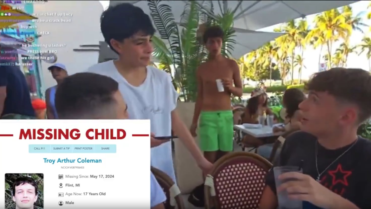 Missing Michigan teen with schizophrenia found on Miami live stream