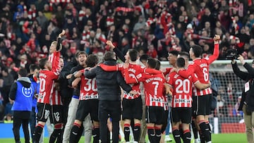 29/02/2024 PARTIDO SEMIFINAL COPA DEL REY VUELTA ATHLETIC DE BILBAO - ATLETICO DE MADRID
FIN DE PARTIDO ALEGRIA CLASIFICACION