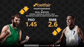Panathinaikos vs. Real Madrid: horario, dónde ver, pronósticos, estadísticas y clasificación