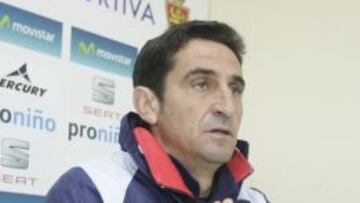 El técnico del Sevilla, en rueda de prensa.