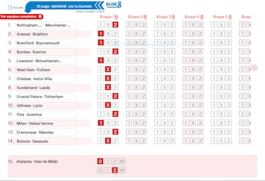 Pronóstico de la Quiniela de fútbol jornada 31 - 27/12/25 