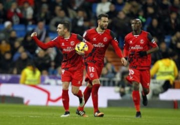 2-1. Iago Aspas celebró el primer tanto sevillista.