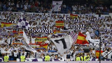 La Grada Fans del Fondo Sur del Bernab&eacute;u, en una imagen de archivo.