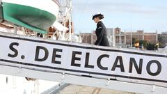 La princesa Leonor embarca en el Juan Sebastián Elcano
