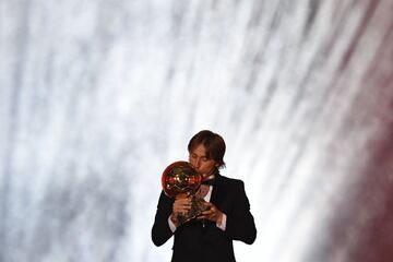 El jugador croata del Real Madrid Luka Modric, ganador del Balón de Oro.