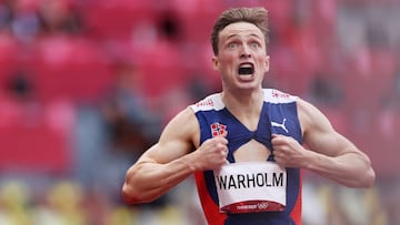 ¡45.94! Récord extraterrestre de Warholm en 400 metros vallas