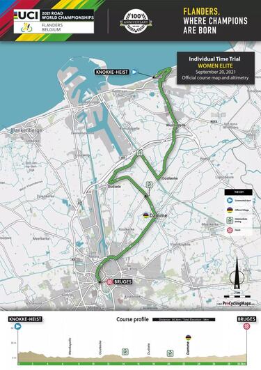 Mundiales de Ciclismo en Ruta de Flandes 2021: perfiles y recorrido