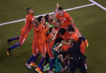 Así festejó la Roja su título Centenario