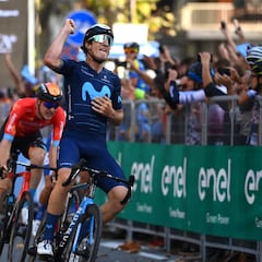 Cortina conquista el Gran Piemonte para Movistar con un esprint portentoso