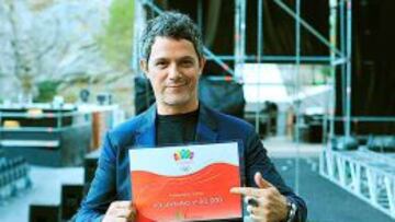 Alejandro Sanz, voluntario número 50.000 de Madrid 2020