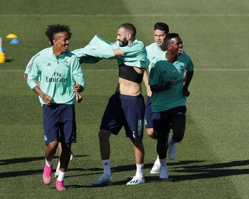 Militao, Benzema y Vinicius.