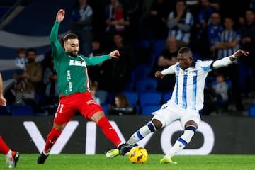 Hamari Traoré durante un partido de la pasada temporada ante el Alavés. 