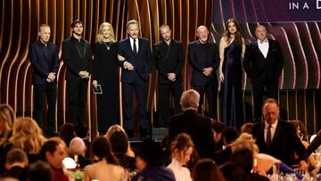Cast of Breaking Bad stand on stage during the 30th Screen Actors Guild Awards, in Los Angeles, California, U.S., February 24, 2024. REUTERS/Mario Anzuoni
