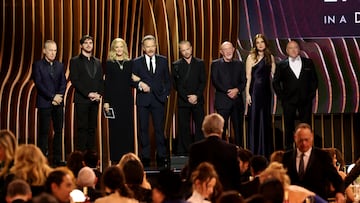 Cast of Breaking Bad stand on stage during the 30th Screen Actors Guild Awards, in Los Angeles, California, U.S., February 24, 2024. REUTERS/Mario Anzuoni