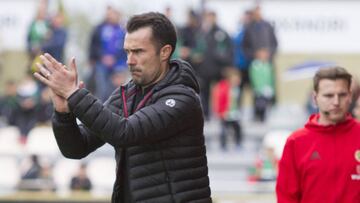 López Garai durante un partido con el CD Numancia.