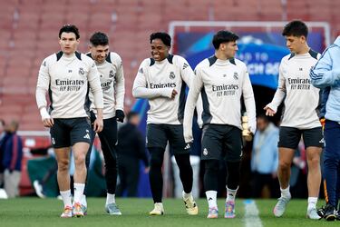 Fran García, Valverde, Endrick, Brahim y Güler.