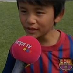 Takefusa Kubo, aged 11, already speaking perfect Spanish!