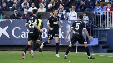 Málaga 1 - Amorebieta 2: resumen, goles y resultado