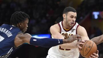 Mar 5, 2018; Cleveland, OH, USA; Cleveland Cavaliers forward Larry Nance Jr. (22) drives past Detroit Pistons forward Stanley Johnson (7) in the fourth quarter at Quicken Loans Arena. Mandatory Credit: David Richard-USA TODAY Sports