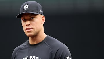 SEATTLE, WASHINGTON - MAY 13: Aaron Judge #99 of the New York Yankees looks on before the game Mariners at T-Mobile Park on May 13, 2025 in Seattle, Washington. Steph Chambers/Getty Images/AFP (Photo by Steph Chambers / GETTY IMAGES NORTH AMERICA / Getty Images via AFP)