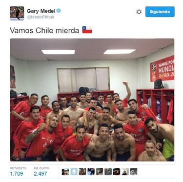 Este fue el desahogo de Gary Medel en Twitter tras el triunfo