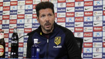 Simeone en rueda de prensa.