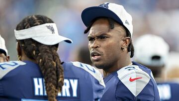 El wide receiver Julio Jones solamente ha estado disponible en seis partidos y acumula 21 recepciones para 336 yardas en su primer año con los Titans.