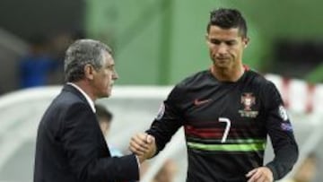 Fernando Santos con Cristiano.