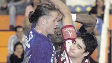 <b>CONTROLADO. </b>El húngaro Laluskas (Ademar) no tuvo presencia .