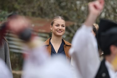La Princesa Leonor durante el acto de entrega del Premio al 'Pueblo Ejemplar' de Asturias 2025 a Valdesoto.