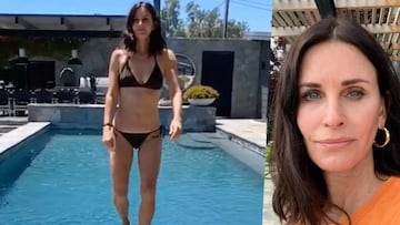 Courteney Cox luce cuerpo en bikini a los 55 a&ntilde;os.