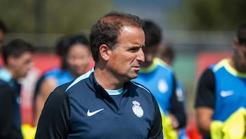 Jagoba Arrasate, entrenador del Real Mallorca, en una sesión de entrenamiento.