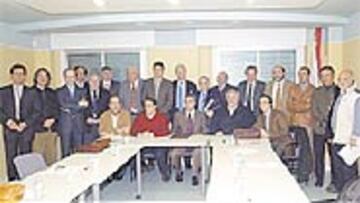 <b>LA REUNIÓN.</b> Los presidentes de federaciones olímpicas, reunidos ayer.